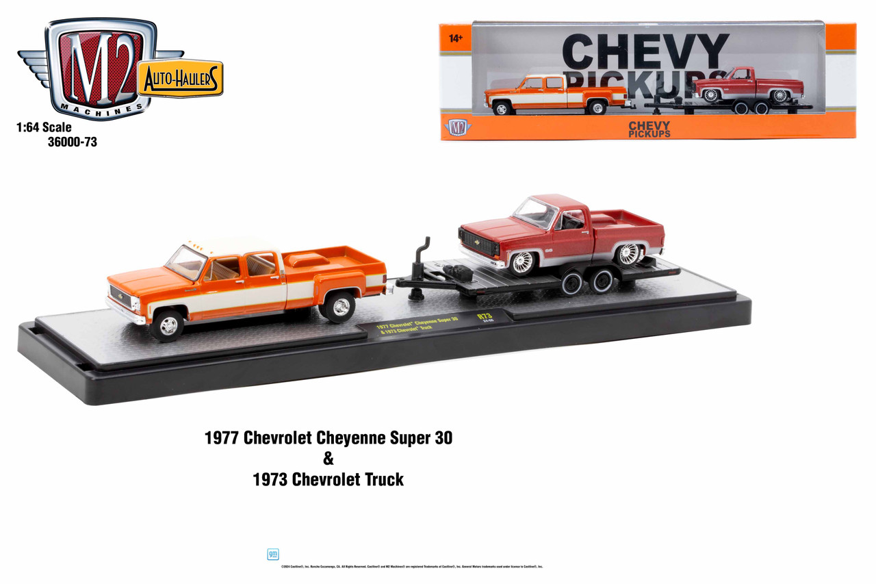M2 Machines Auto Hauler 73 1977 Chevrolet Cheyenne Super 30 1973
